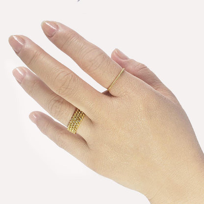 Motley Beaded Ring in Gold