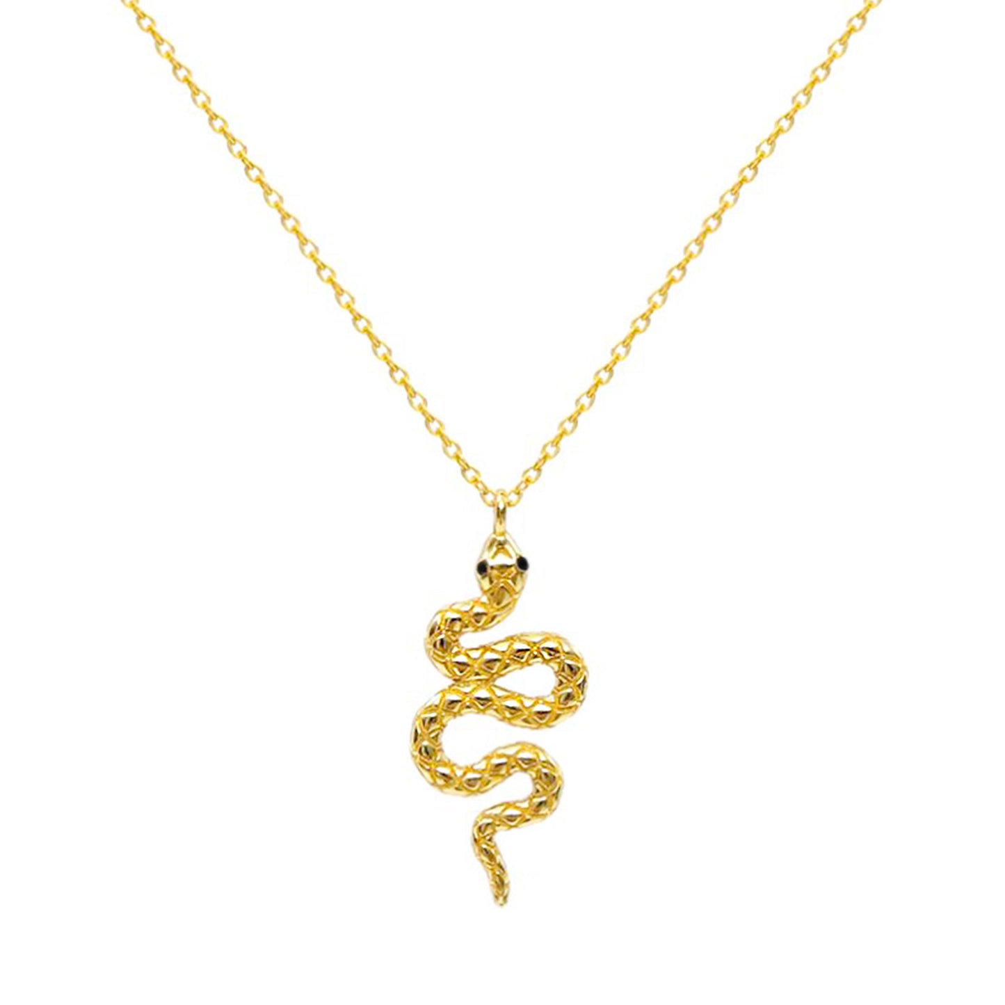 Snake Pendant Necklace in Gold