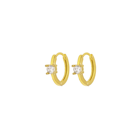 Solitaire Gemstone Earrings in Gold