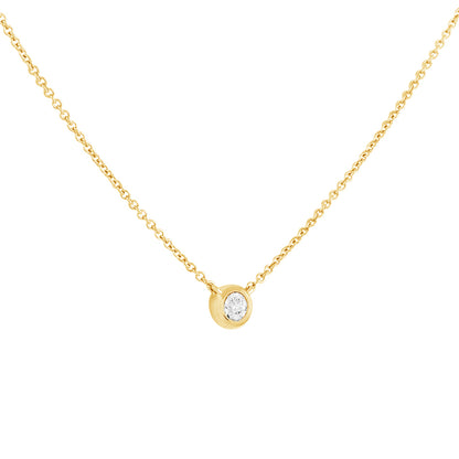 Solitaire Gemstone Necklace in Gold