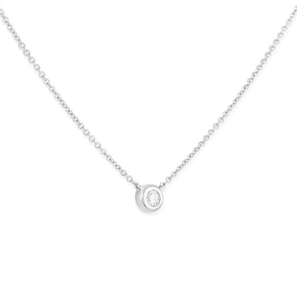 Solitaire Gemstone Necklace in Silver