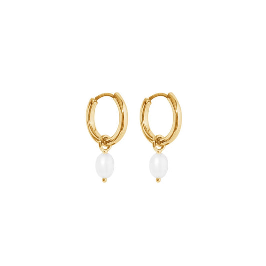 Pearl Drop Earrings in Gold