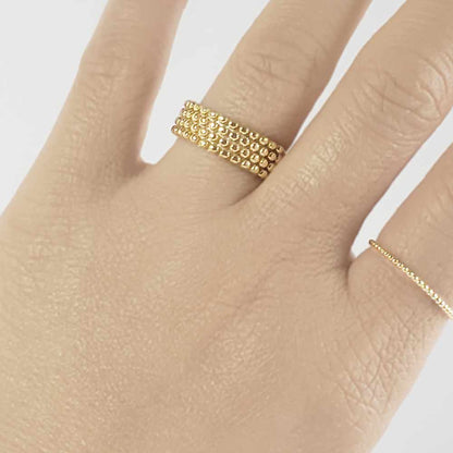 Motley Beaded Ring in Gold