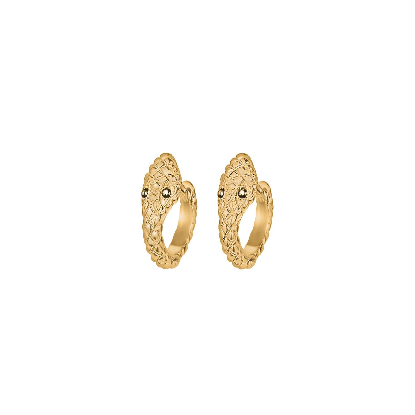 Medusa Huggie Hoop Earrings in Gold