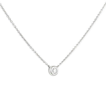 Solitaire Gemstone Necklace in Silver