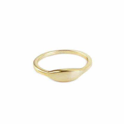 Slim Signet Ring in Gold