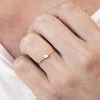 Solitaire Gemstone Ring in Gold