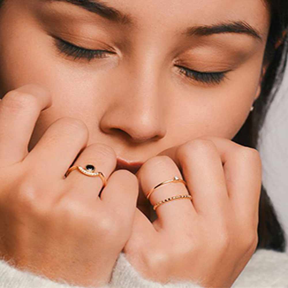 Solitaire Gemstone Ring in Gold