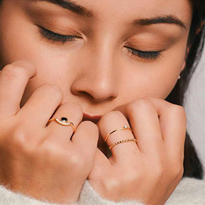 Solitaire Gemstone Ring in Gold