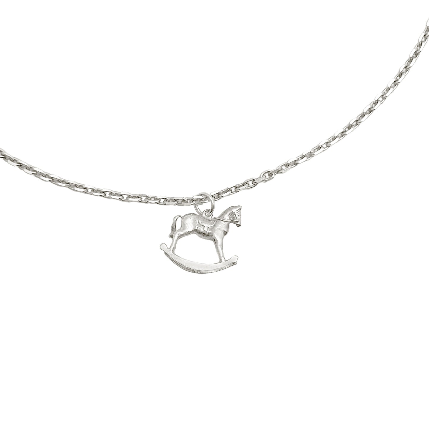 Horse Charm Silver Chain Necklace
