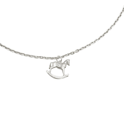 Horse Charm Silver Chain Necklace