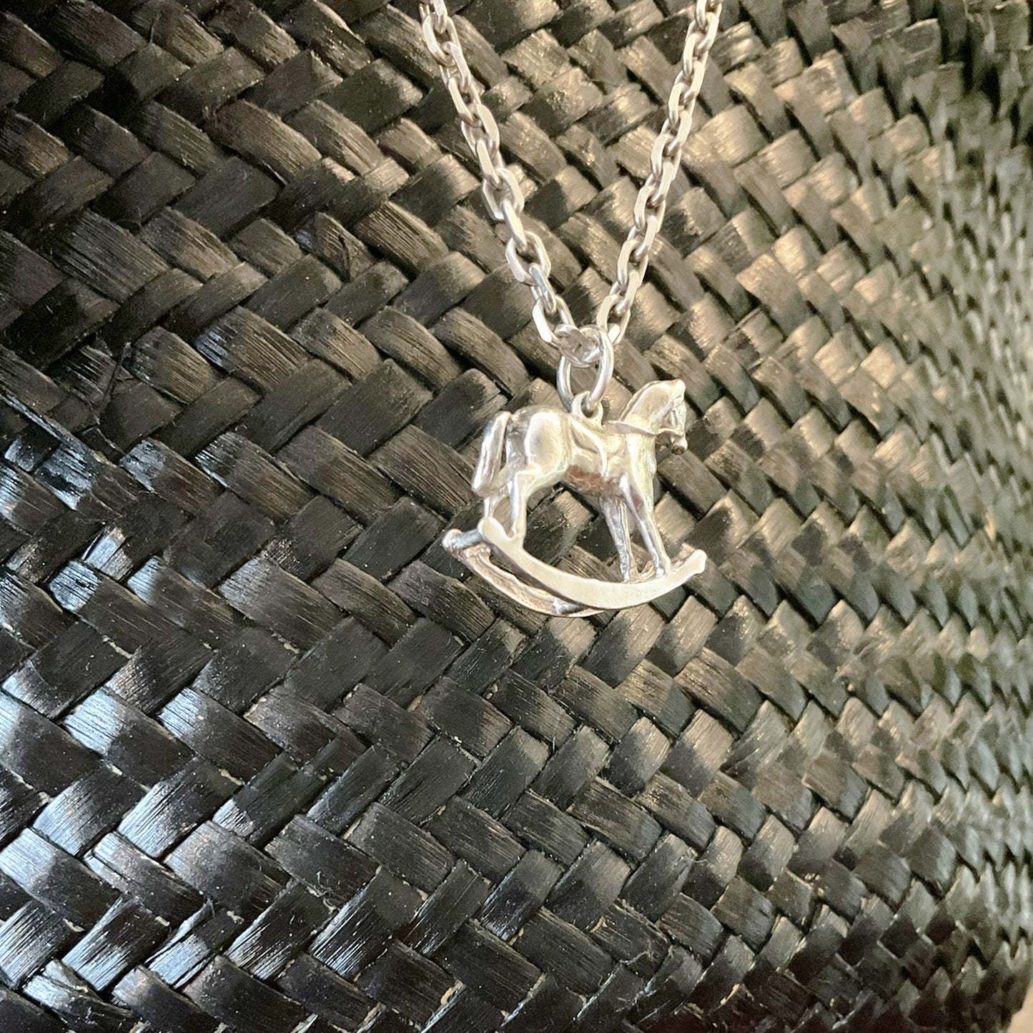 Horse Charm Silver Chain Necklace