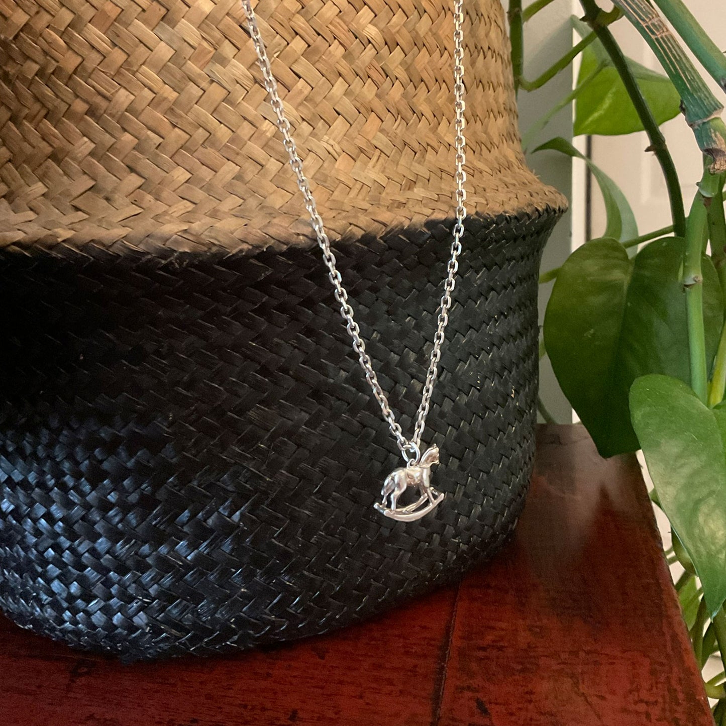 Horse Charm Silver Chain Necklace