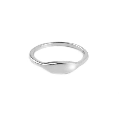 Slim Signet Ring in Silver