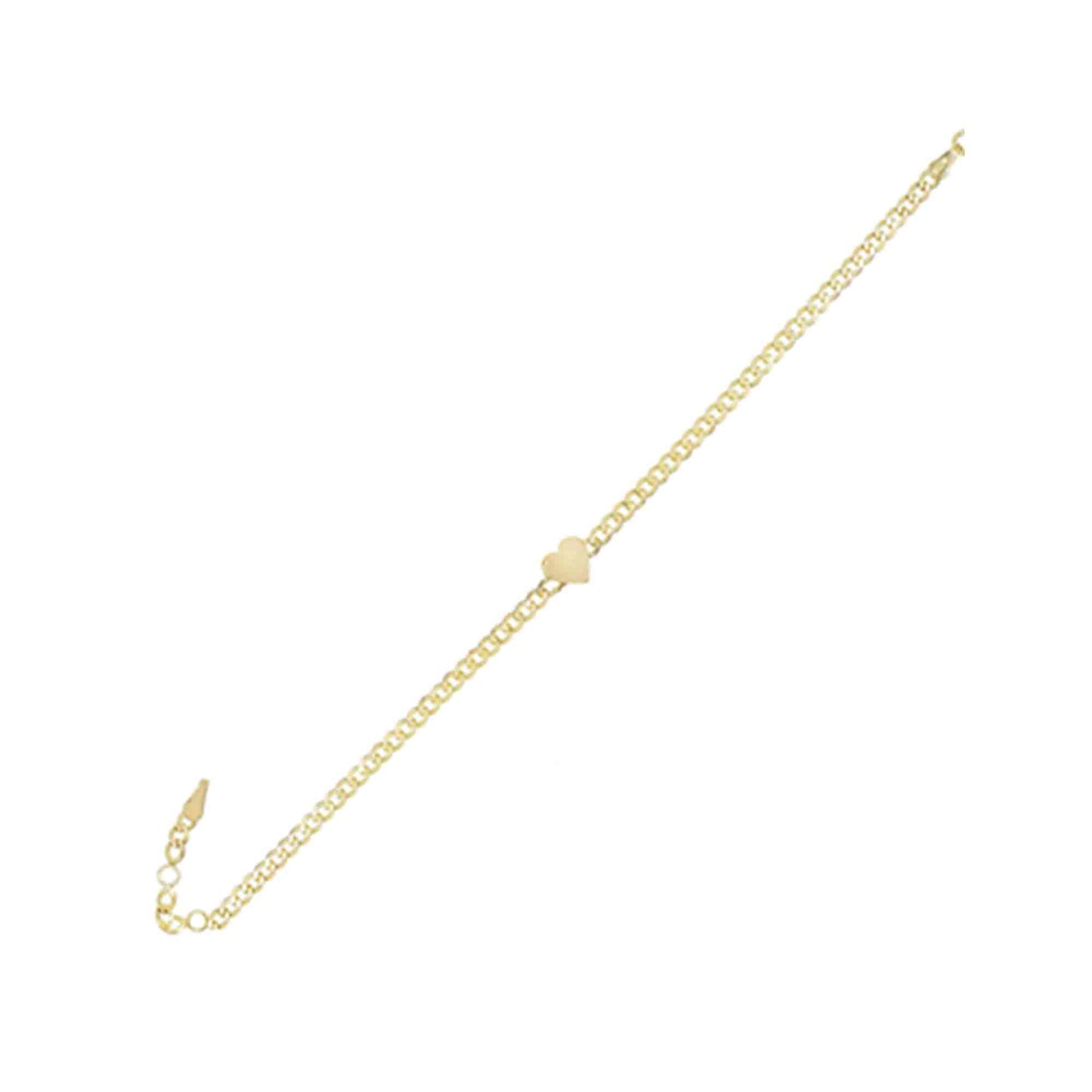 Heart Chain Bracelet in Gold