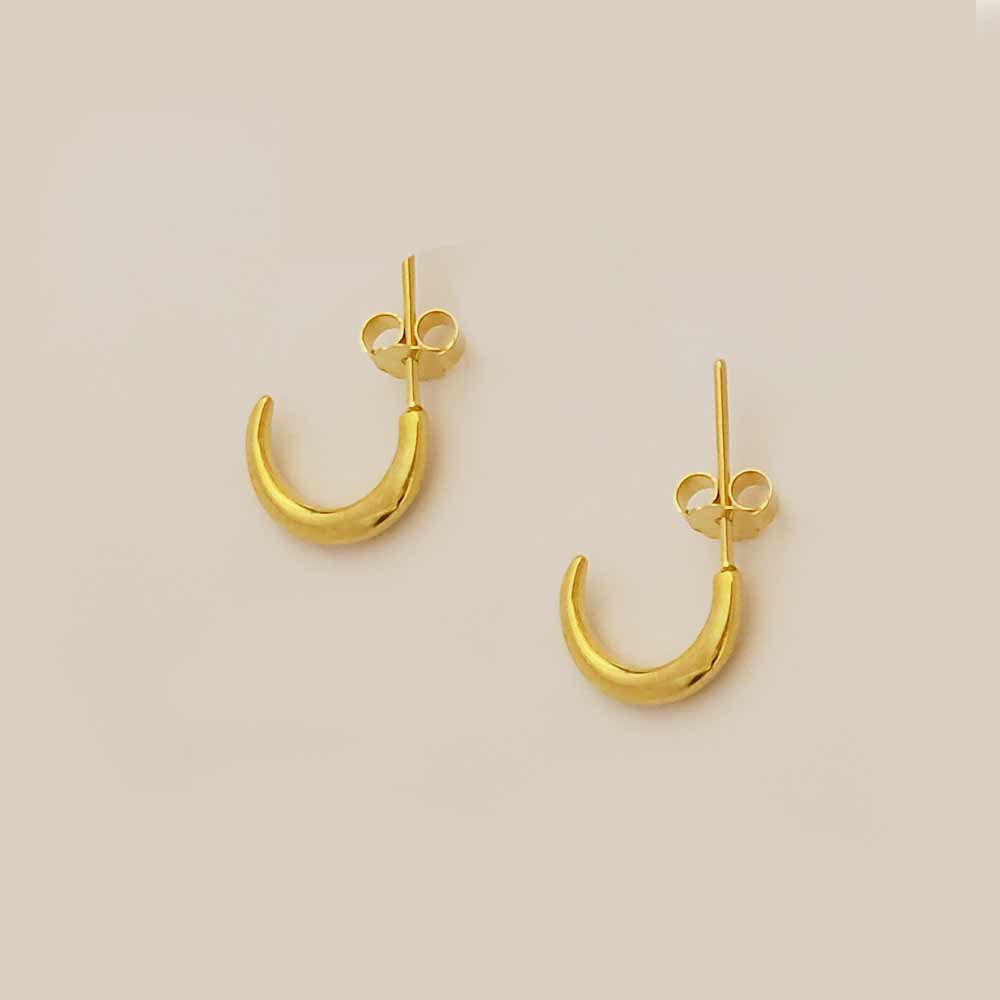 Eclipse Stud Earrings in Gold