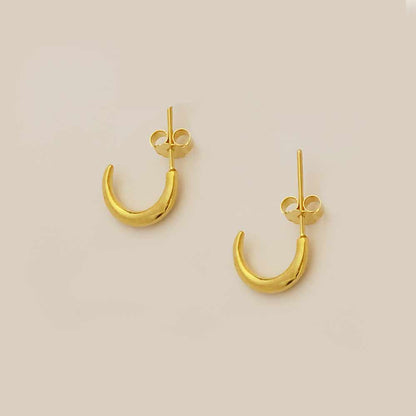 Eclipse Stud Earrings in Gold