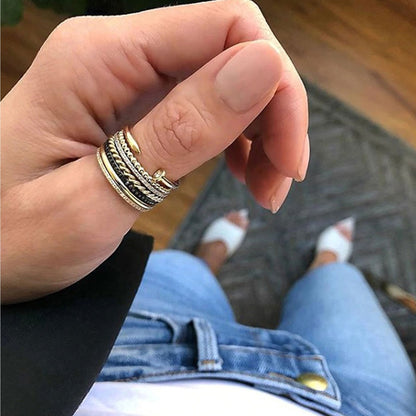 Open Nail Ring in Silver