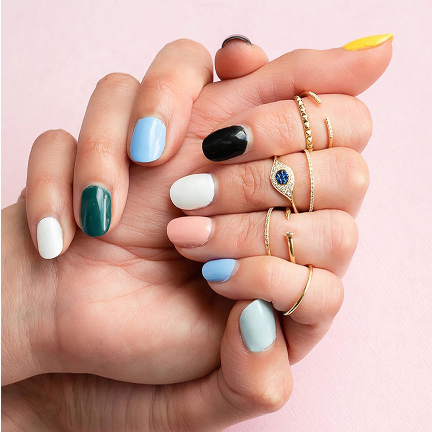 Open Nail Ring in Silver